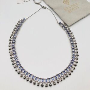 Kendra Scott Silver Lilac Crystal Oscar Necklace​